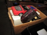 BOX WITH TWO CORVETTE MODELS AND 1955 CHEVROLET NOMAD IN ORGINAL BOX