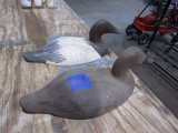 PAIR OF CANVAS BACK SINK BOX DECOYS UPPER BAY STYLE