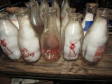 LOT OF MILK BOTTLES INCLUDING CITY DAIRY MILLS AND MORE