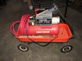 CRAFTSMAN 1 1/2 HP COMPRESSOR IN WAGON WITH HOSES