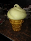 LARGE ICECREAM CONE COOKIE JAR