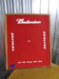 BUDWEISER DART BOARD BACKING 32 X 36