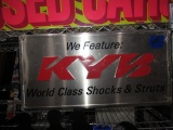 METAL KYB WORLD CLASS SHOCKS AND STRUTS SIGN 24 INCH X 12 INCH