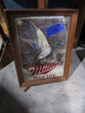 TWO MILLER HIGH LIFE MIRROR SIGNS 15 X 23