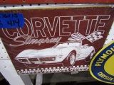 CORVETTE METAL SIGN 16 X 13