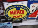 MOPAR PARTS METAL SIGN OVAL 24 X 16