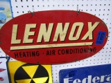 LENNOX HEATING AND AC METAL SIGN 24 X 12