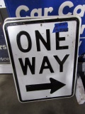 TWO ONE WAY SIGNS METAL