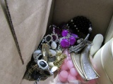 LARGE LOT COSTUME JEWELRY WATCHES ETC