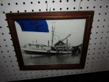 BLACK AND WHITE PHOTO EARLY DRAGGER OCEAN CITY HARBOR? 11 X 9