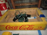 WOODEN COCA COLA CRATE SOUTH CAROLINA WITH COCA COLA TREE LIGHTS