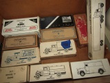 COLLECTION OF MODEL TRUCKS AND TRUCK BANKS INCLUDING 1917 MODEL T 1940 COUP
