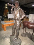 #4802 BRONZE MAN APPROX 200+ LBS NUMBERED 1/50 APPROX 7' TALL 3' WIDE MARKE