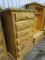 TALL DRESSER 6 DRAWER APPROX 5 FEET TALL X 39 INCH X 24 INCH NATURAL FINISH