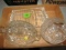 BOX CLEAR GLASS INCLUDING CANDLE WICK DESSERT TRAYS AND DIVIDED DISHES AND