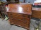 CIRCA 1800 ANTIQUE DROP FRONT DESK WITH HOLLY INLAY PINWHEEL ON FRONT AND H
