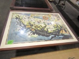 MAP OF EASTERN SHORE FRAMED UNDER GLASS BY YARDLEY
