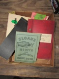 BOX LOT INCLUDING PA RR BINDER EARLY COOKBOOKS EARLY PAPER BOOKS