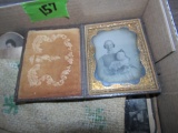 BOX LOT PURSE WITH SWASTIKA  AND TIN TYPES