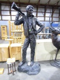 BRONZE LIFE SIZE SCULPTURE OF HUNTER WITH RIFLE BY BOBBY CARLYLE A HOME IS
