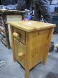 NATURAL FINISH LOG FURNITURE NIGHT STAND 30 INCH X 20 X 20