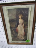 FRAMED PRINT VICTORIAN LADY TITLED THE CROWN OF CREATION BY JW SHEFFIELD AP