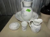 JOHNSON BROTHERS DRESSER SET INCLUDING WASH BOWL AND PITCHER