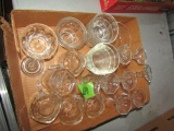 BOX LOT OF GLASSWARE PUDDING BOWLS AND MORE