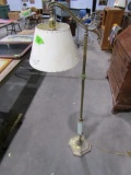 ANTIQUE BRASS FLOOR LAMP WITH MARBLE