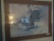CHART OF MARION MD AND FRAMED PRINT OF LOCOMOTIVE IN SNOW 29 X 23