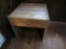 PAIR OF MATCHING END TABLES WITH SINGLE DRAWER AND LAMP