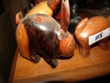 COLLECTION OF FOUR HAND CARVED ANIMALS