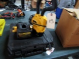 DEWALT BOX WITH BATTERY LIGHT AND BATTERY CHARGER