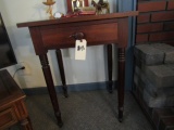 ANTIQUE SINGLE DRAWER WORK STAND