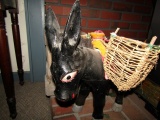 HAND CARVED DONKEY WITH BASKETS