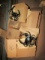 BOX WITH APPROX TEN CRAB CANDLE STICK HOLDERS NEW IN BOX
