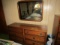 THREE PC CONTEMPORARY BEDROOM SET INCLUDING TALL CHEST BUREAU AND QUEEN SIZ