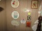 DECORATIVES ON WALL INCLUDING COLLECTOR PLATES AND MORE