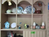 CABINET CONTENTS TO INCLUDE LEATHER BOXES CAMERAS TEA POTS AND MORE