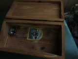 SMALL CEDAR BOX WITH OWL DESIGN