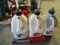 5 GALLON VP RACING CONTAINERS WHITE (8) 4 OF THEM BRAND NEW