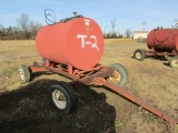 APPROX 500 GAL STEEL FUEL TANK CENTRAL TRACTOR WAGON GEAR