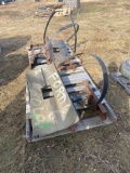 Side cradle for tractor to hold poly tanks for transplanting water