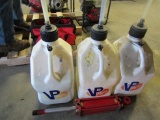 5 GALLON VP RACING CONTAINERS WHITE (8) 4 OF THEM BRAND NEW