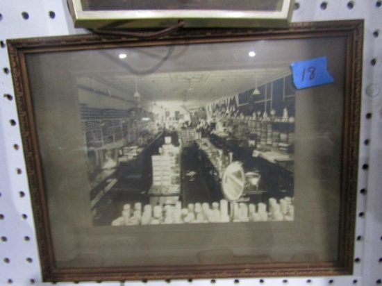 BLACK AND WHITE PHOTO OF EARLY GENERAL STORE CAMBRIDGE MARYLAND