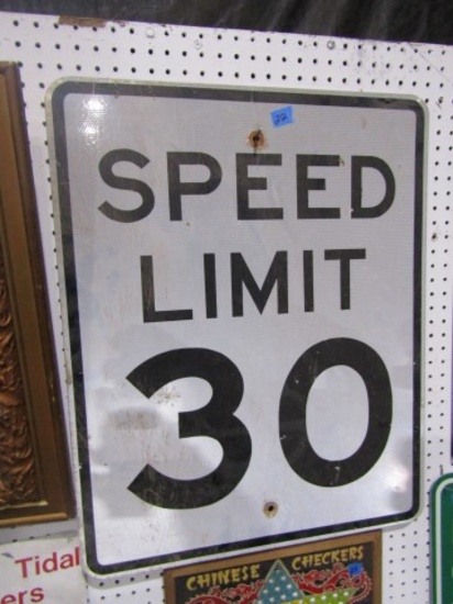 SPEED LIMIT SIGN ONE SIDED 29 X 24