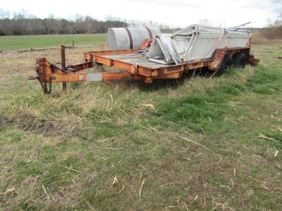 1993 KRUGER EQUIPMENT TRAILER 16 X 6 DECK TRAILER JACK GOOD TIRES