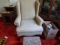 UPHOLSTERED WING BACK CHAIR WITH HEATED STOOL