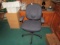 UPHOLSTERED BLUE OFFICE CHAIR