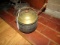 CAST IRON AND BRASS FIRE STARTER POT